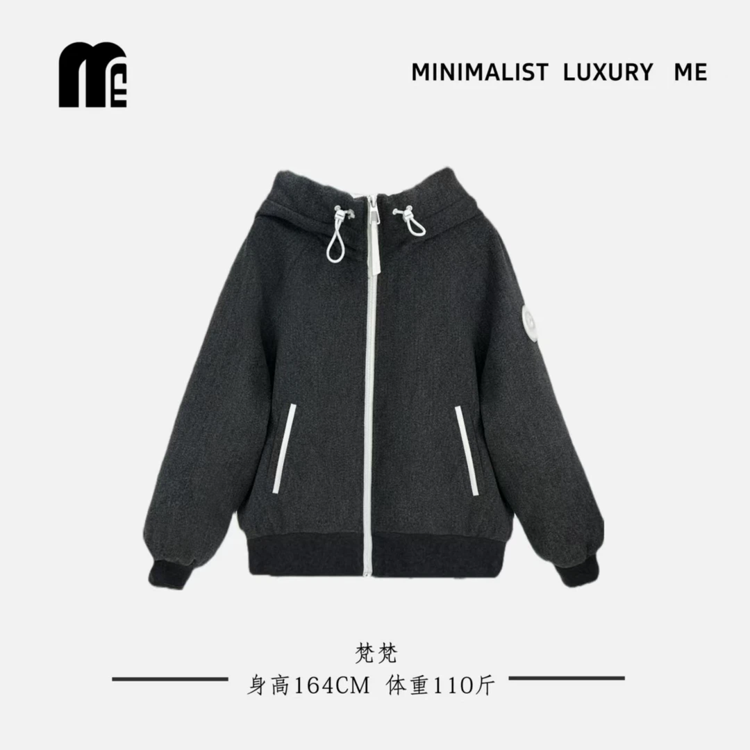 羽航之家ME卫衣羽绒服连帽防风女款