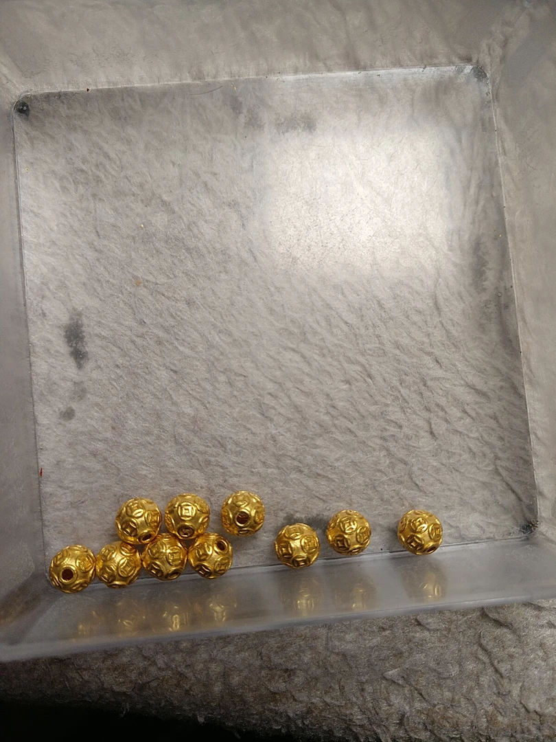 金元宝足金999貔貅珠子首饰珠子