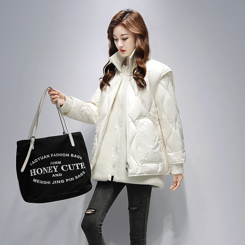 【午间风】女式脱卸短款羽绒服QE 6607