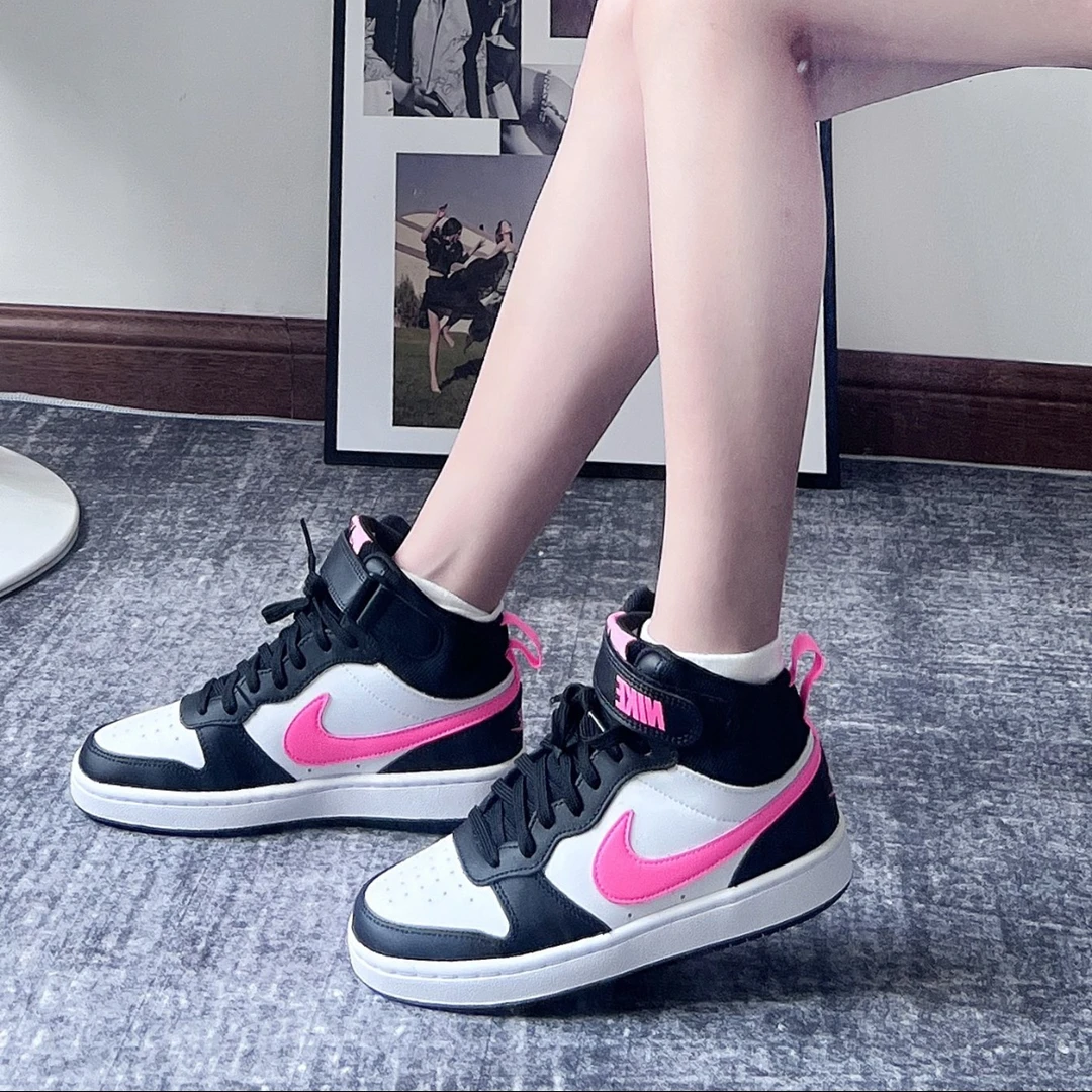 Nike耐克Court Borough mid 2 女款中帮运动休闲板鞋CD7782-005