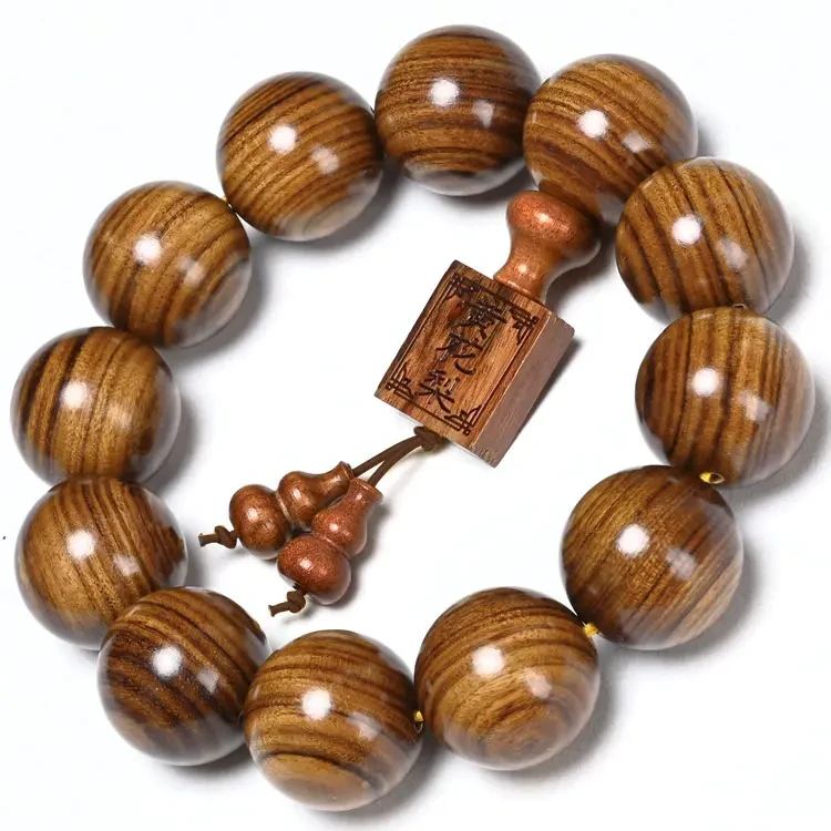 2024年黄花梨手串手工打磨手串花梨木男士女士2.0cm*12颗光滑