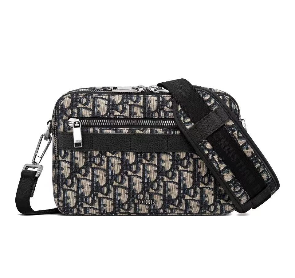 99新 DIOR/迪奥 Safari新款满印老花信使包斜挎包