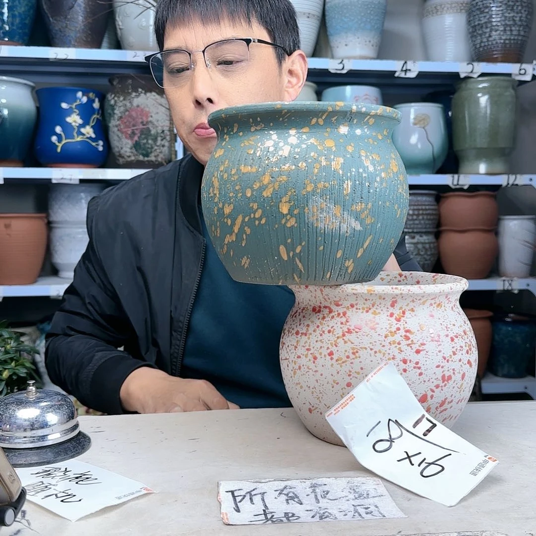 红陶苹果盆18@16