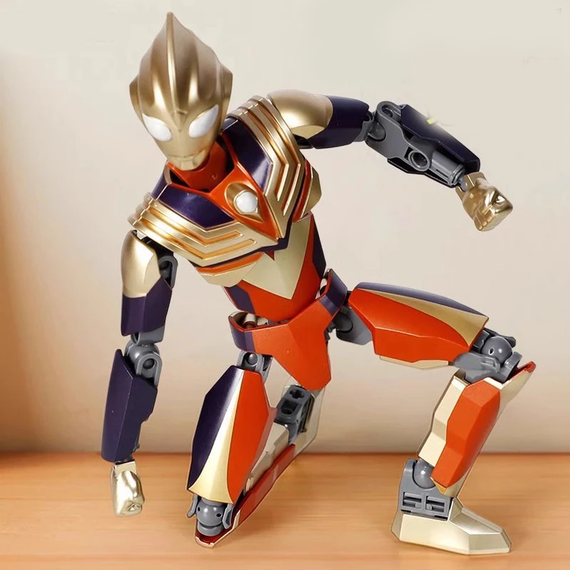 正版奥特曼积木机甲黄金赛罗迪迦特利迦益智拼装玩具男孩生日礼物