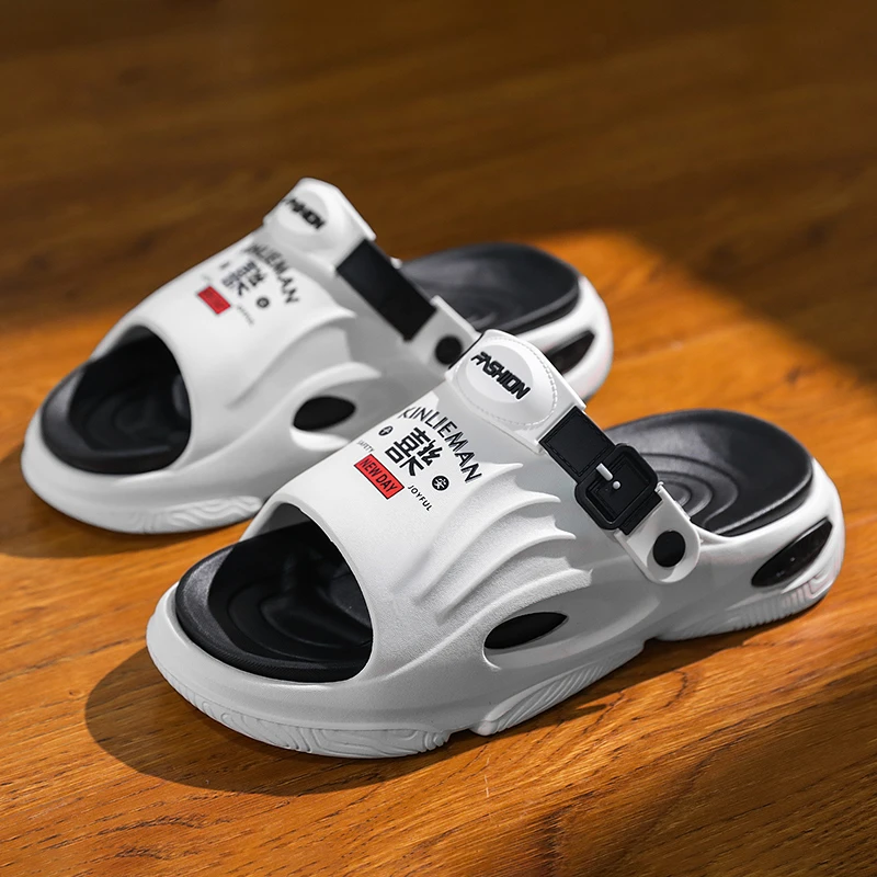 男士一字拖鞋夏季2025新款外穿潮流运动休闲防滑沙滩凉鞋开车两用