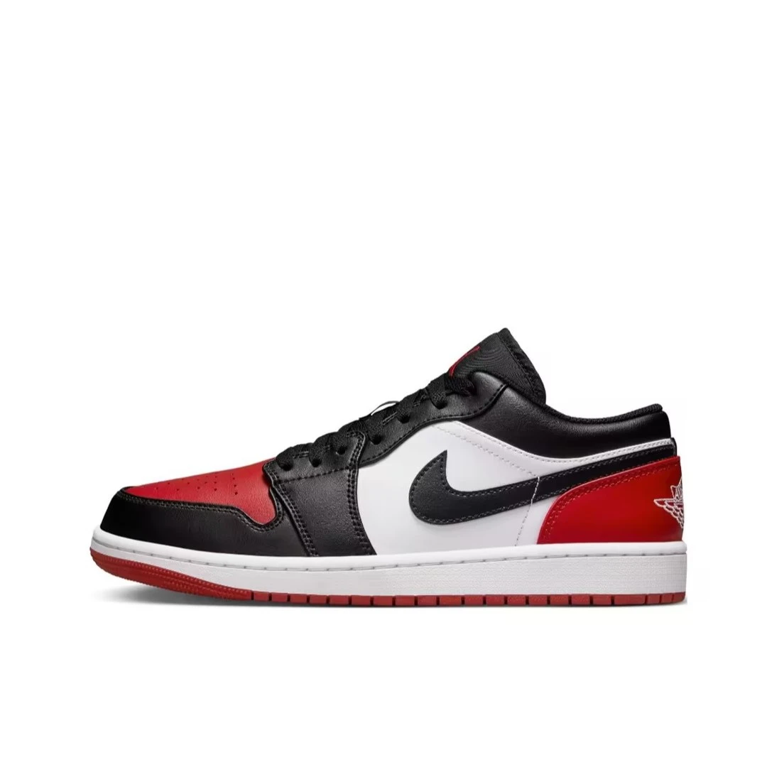 NIKE/耐克Air AJ 1 Low 男款休闲经典鞋黑白红低帮553558-161