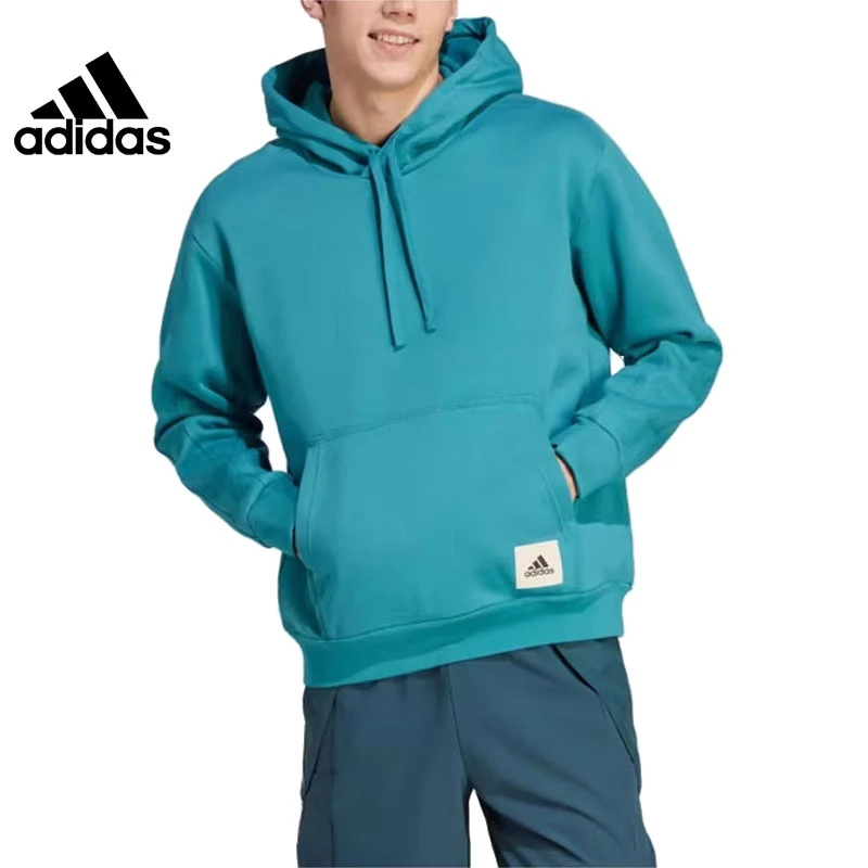 adidas/阿迪达斯男子M LNG HD FL针织连帽套衫加绒带帽秋冬IM0479