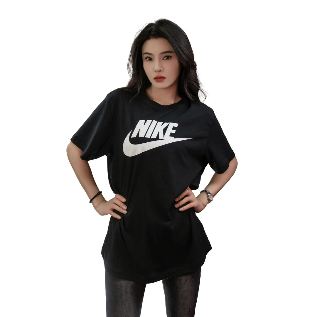 NIKE/耐克Nike黑白大logo大勾子运动T恤 短袖夏季透气 AR5005-010