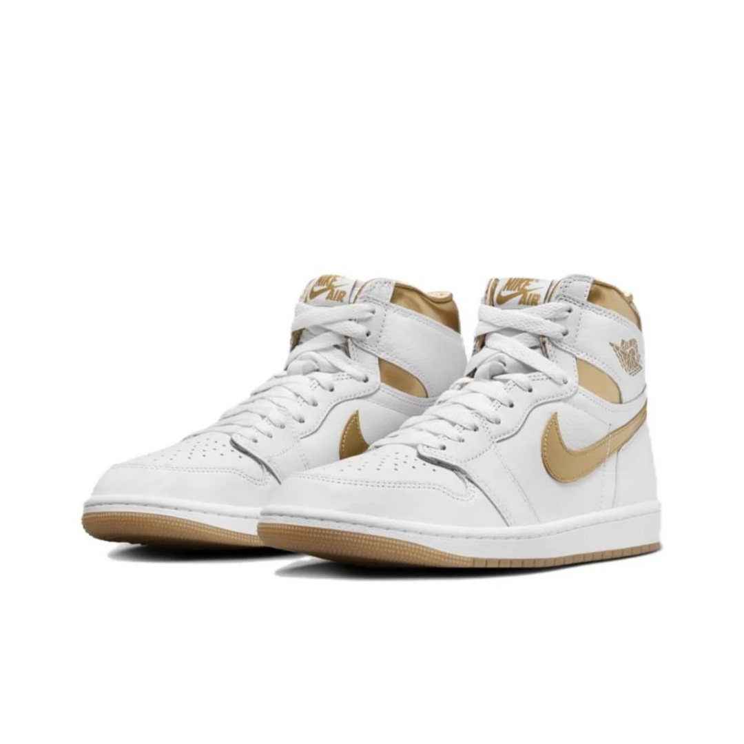 NIKE/耐克【“WHITE AND GOLD”】女子1HIOG高帮鞋FD2596-107