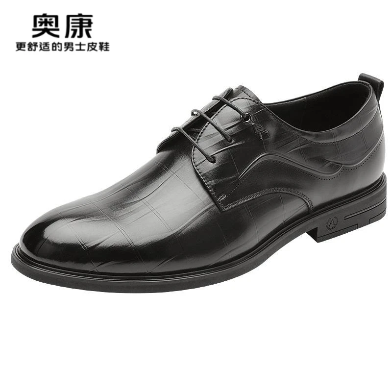 Aokang/奥康手工商务正装真皮皮鞋男头层牛皮舒适男鞋1231211061