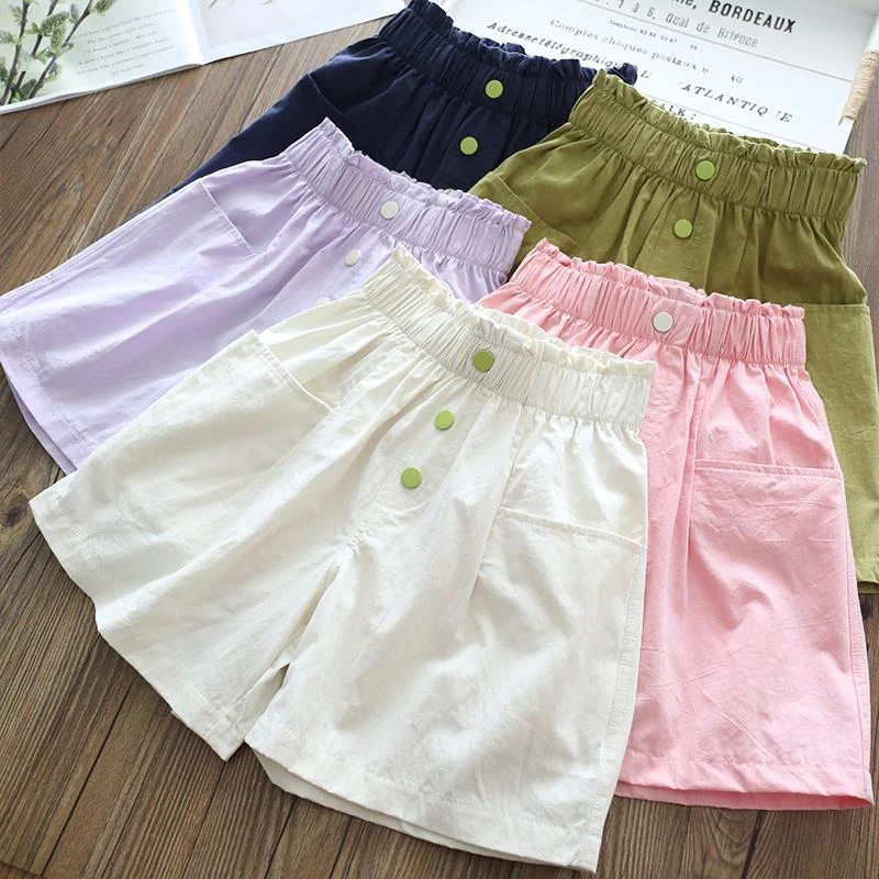 洋气童装女童裤子短裤夏装夏季新款中大童薄款儿童宽松休闲五分裤