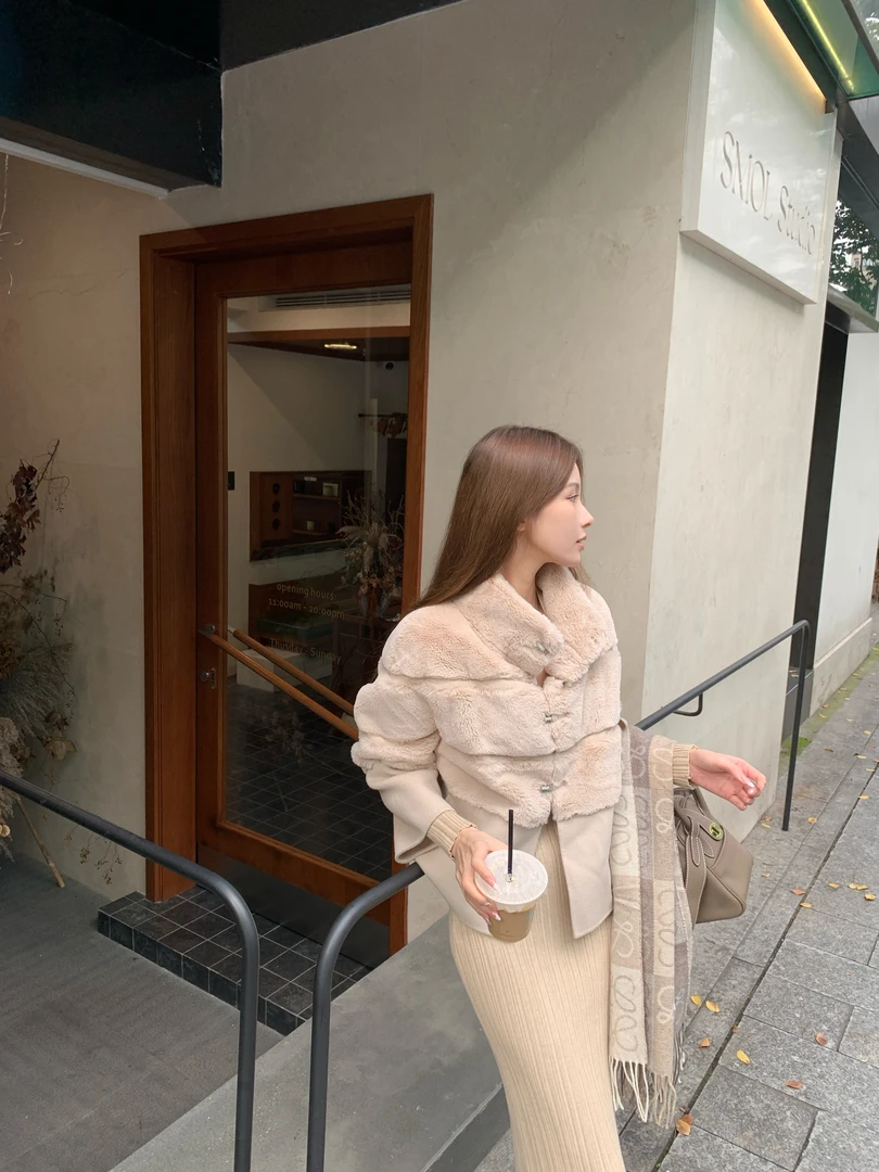 Breezy Z 轻奢小立领短款毛呢法式温柔秋冬保暖毛呢外套BZ4FCW11