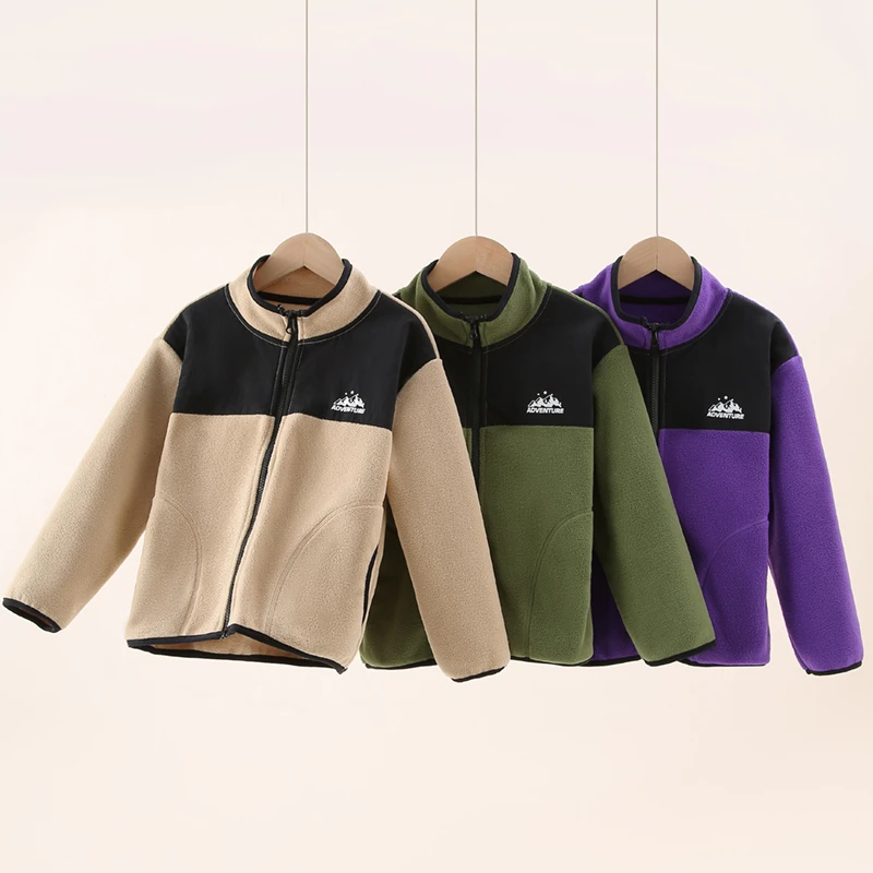 儿童摇粒绒外套户外防风