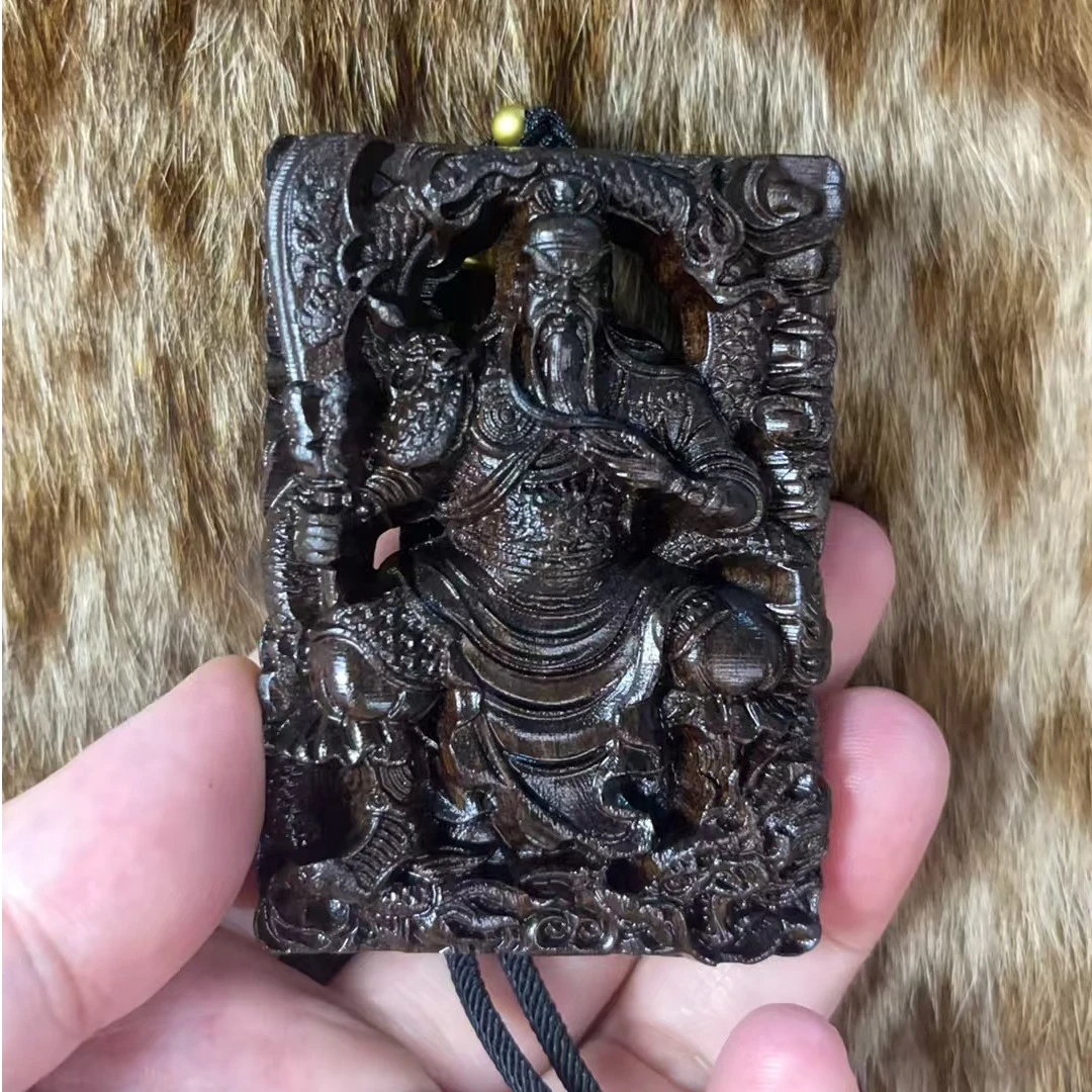 70✖️50 武财关圣  巴布亚贡木复古原木精品手艺雕刻文玩