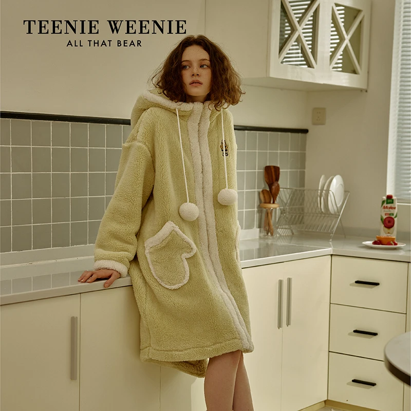 Teenie Weenie冰雪小熊冬季加厚保暖家居服