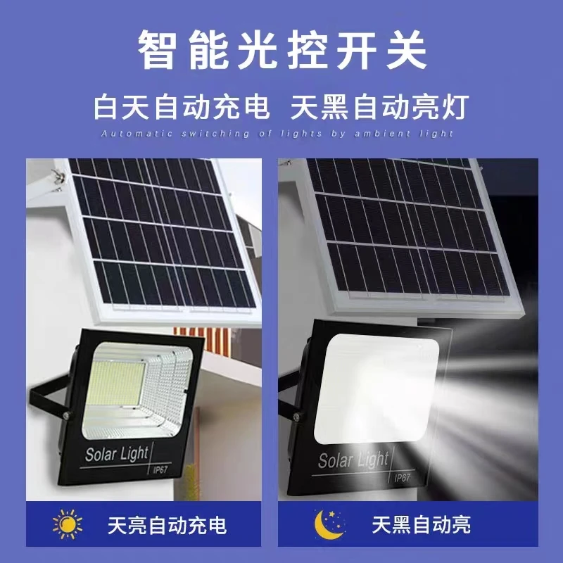 太阳能灯庭院灯天黑自动亮投光专业家用户外超亮感应(不含MCD包)
