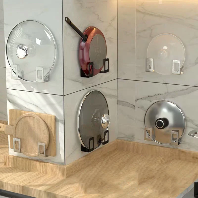 【省钱风】不锈钢锅盖架壁挂式家用免打孔厨房收纳置物架墙上案板砧