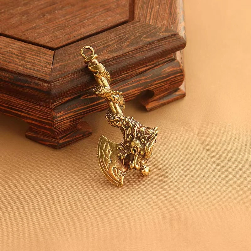 实心龙头斧小斧头钥匙扣男女小斧头钥匙扣礼品