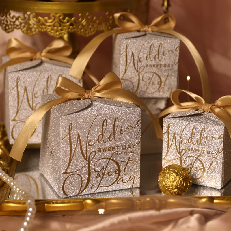 结婚喜糖盒子创意喜糖袋小众高级感欧式伴手礼婚礼糖果包装盒批发