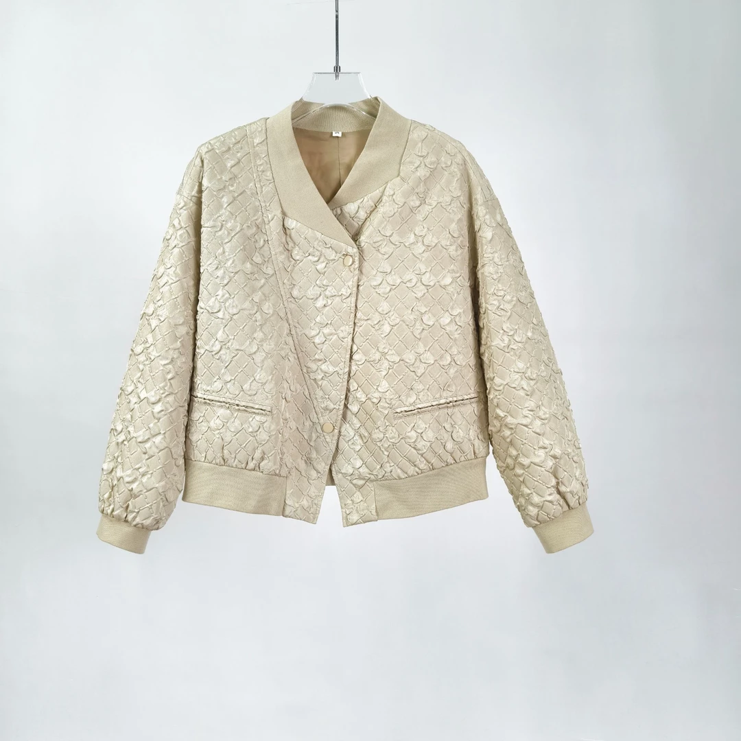 [H698外套]2024年新款褶皱款外套气质短款时尚休闲设计师百搭