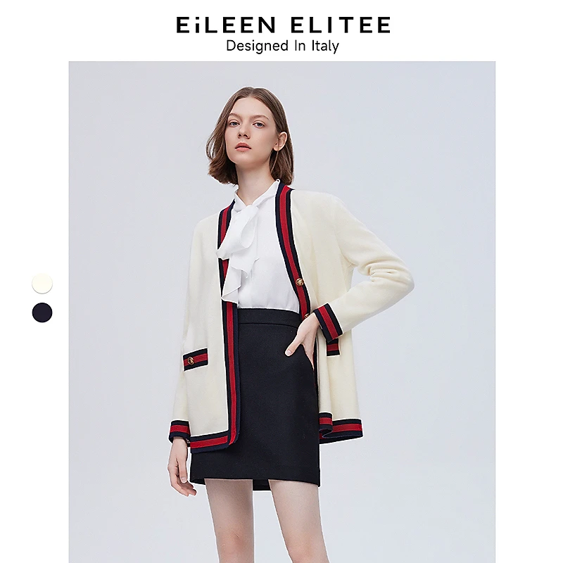 【丽公主】朗姿欧洲EiLEEN ELITEE开衫24春毛针织衫KCD196