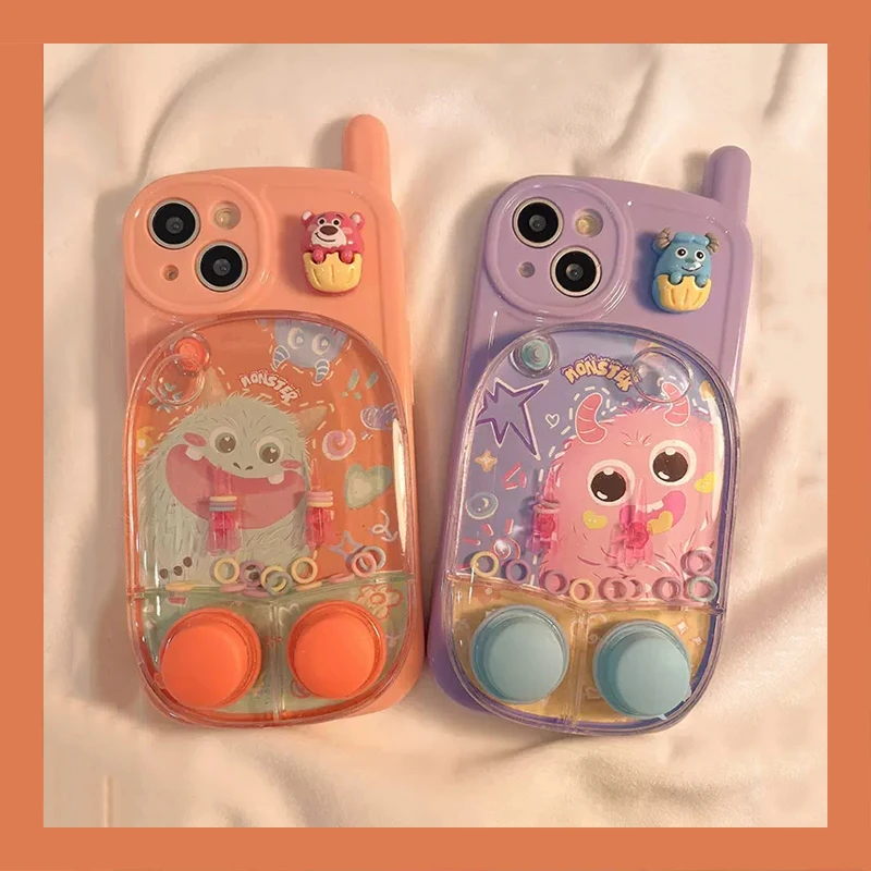 解压怪兽立体游戏机适用iPhone15promax手机壳14/13卡通12/11软套
