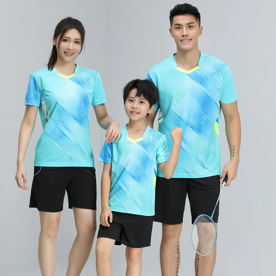 男女夏款羽毛球网球足球服套装健身服速干透气学生亲子比赛运动服