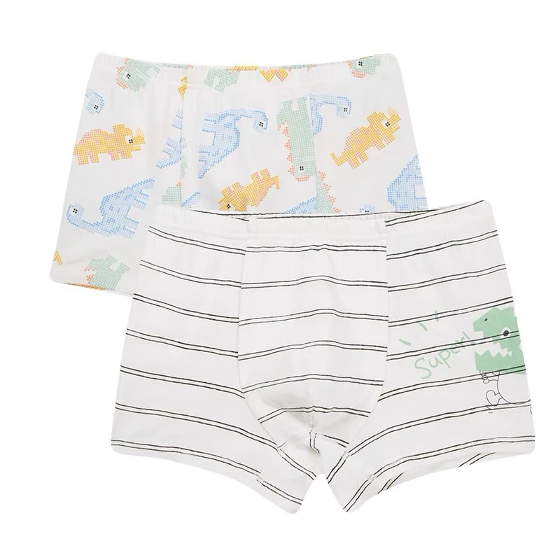 歌瑞家款儿童内裤小童中大童短裤棉氨平角内裤2条装女童