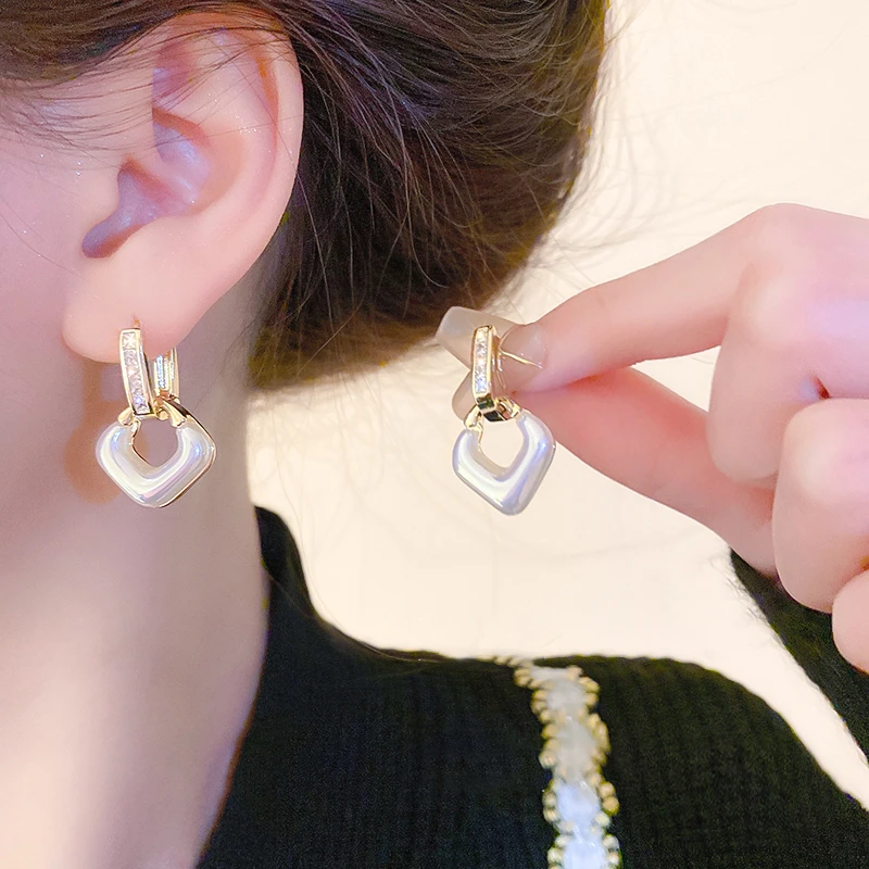 合金耳饰 【925银针】珠珠耳扣高级感耳环时尚洋气名媛气耳饰1#3