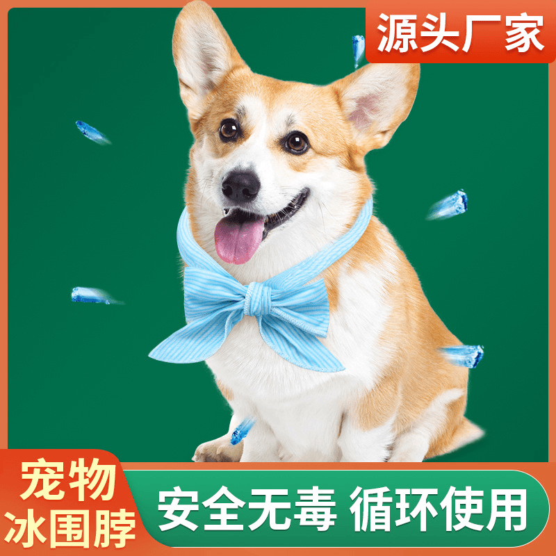 夏季降温宠物冰围脖狗狗猫咪冰围巾凉爽头带宠物冰带冰巾宠物用品