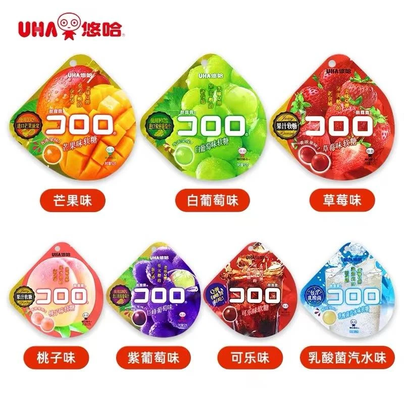 味觉酷露露 果汁软糖52g*6包爆浆橡皮糖QQ糖果儿童节休闲小零食品