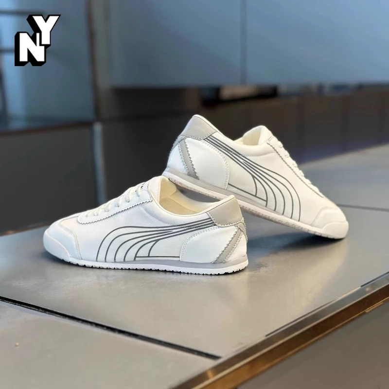 NY简约经典阿甘鞋男冬季布面透气男鞋轻便韩版条纹运动百搭休闲鞋