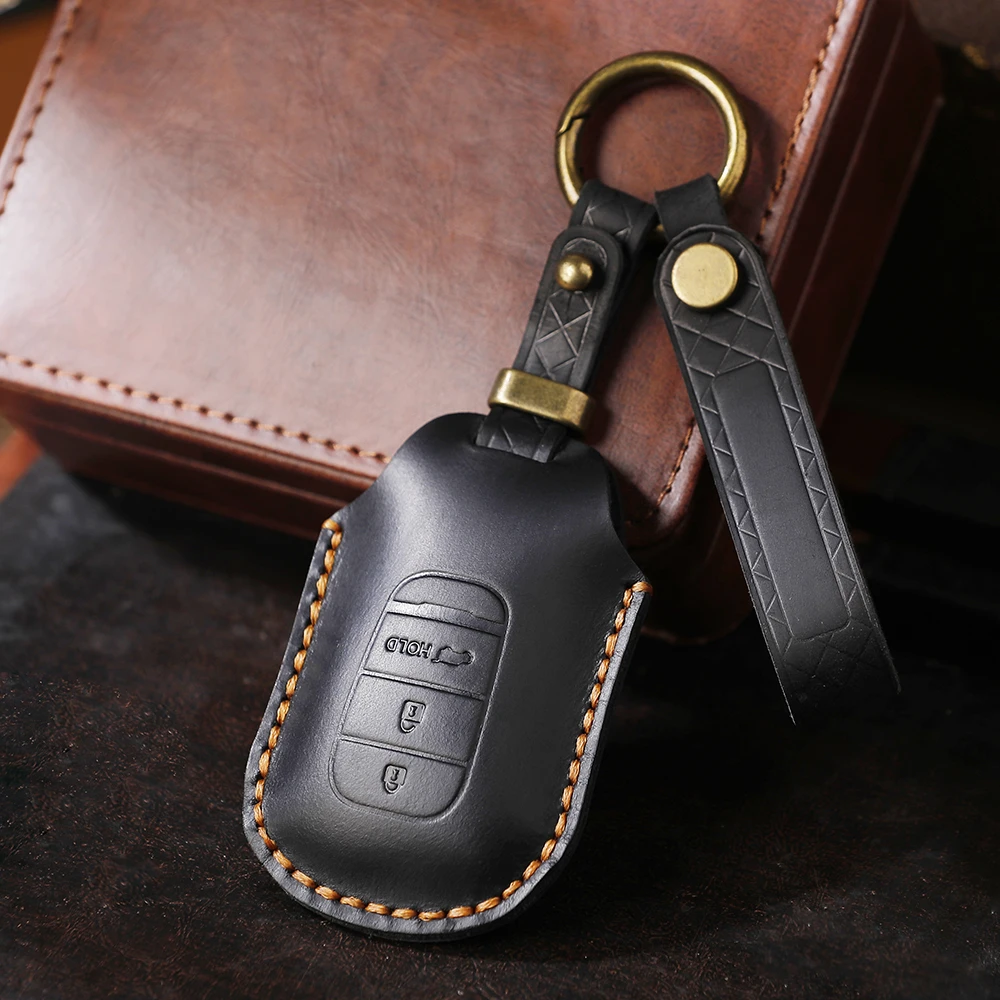 适用本田汽车钥匙套纯手工真皮