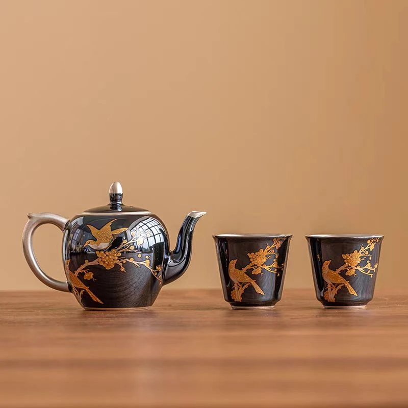 金喜上眉梢一壶两杯（美人壶）礼盒Y3