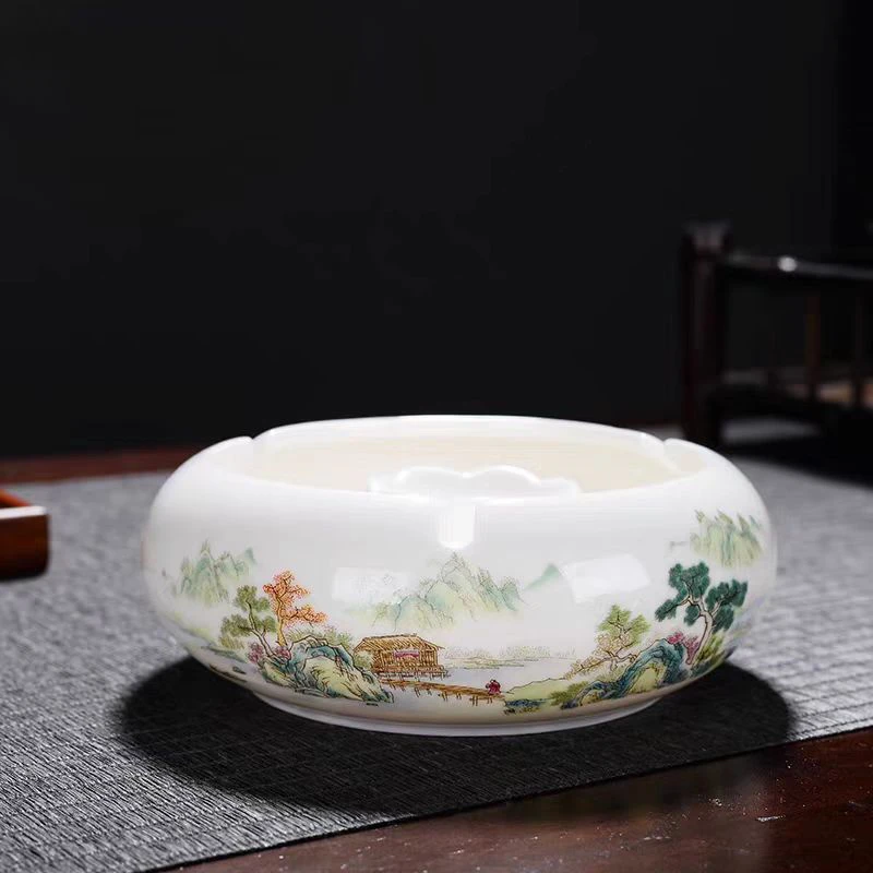 游春山水烟灰缸F31