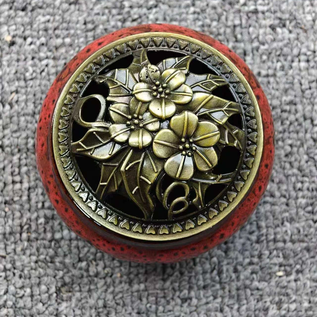 红香炉陶瓷小号家用香炉室内H30