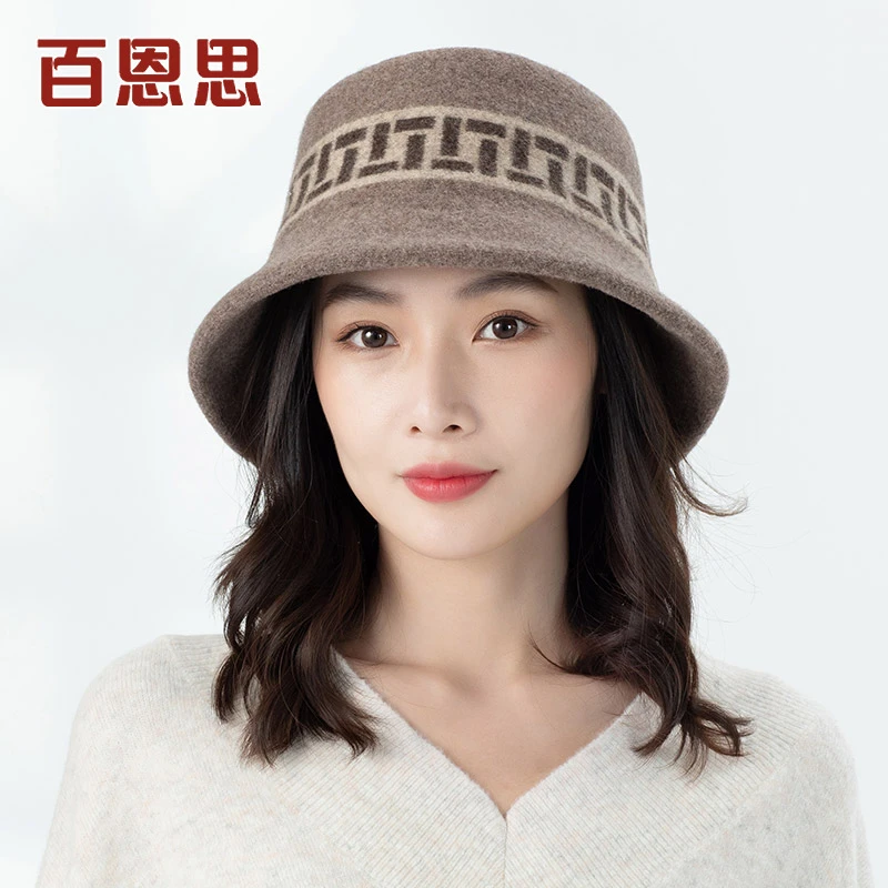 清仓女士盆帽秋冬季羊毛呢复古英伦款礼帽渔夫帽时尚韩版帽子休闲