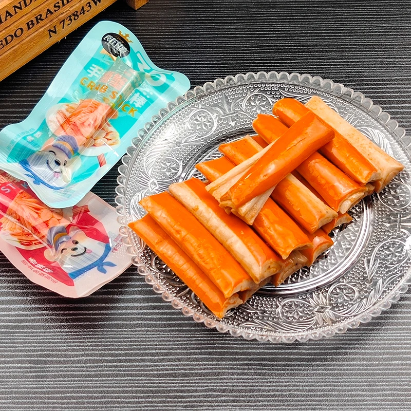 【蟹柳/20包】手撕蟹肉棒香辣蟹柳即食海鲜熟食散装独立包装优选