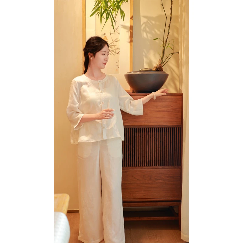 【线上专属】圆领衬衣（24710776-山矾)