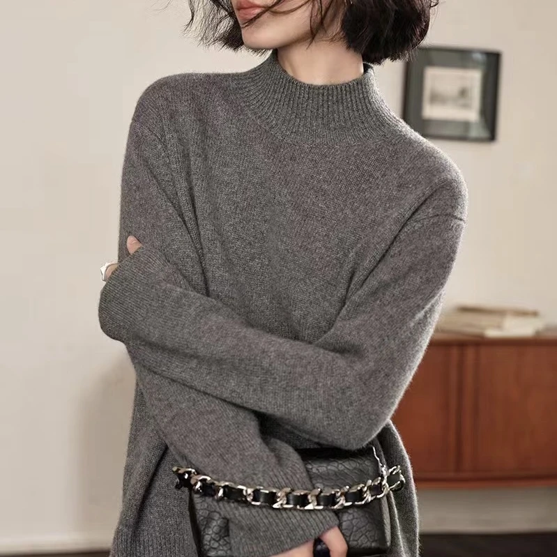 【线上专属】半高领上衣（YR619-静奢灰）