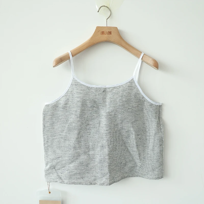 【线上专属】短款吊带（19718001B-黑条纹）