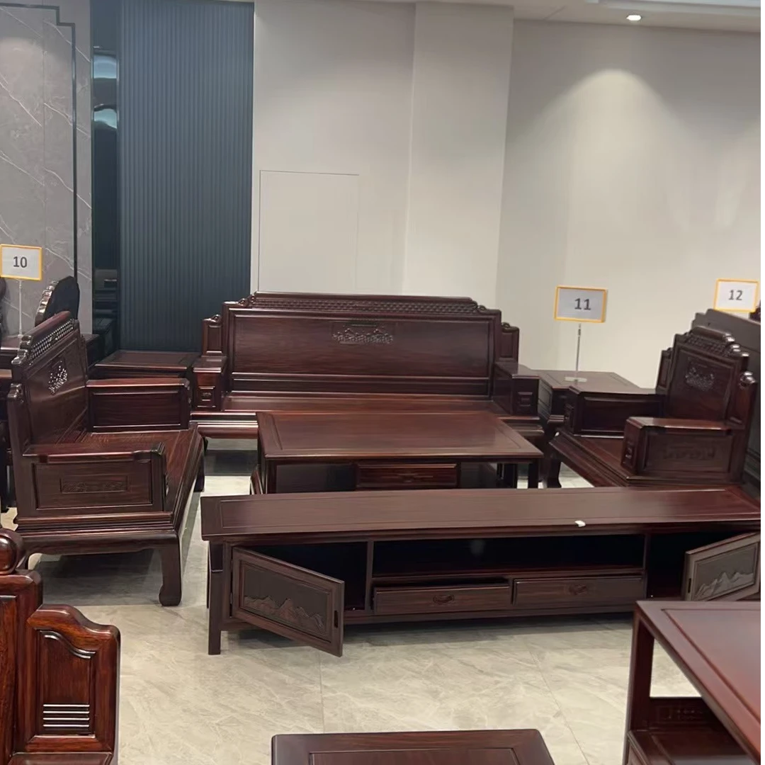 祥泰沙发新中式实木沙发客厅家用别墅成套两用中户型大户型