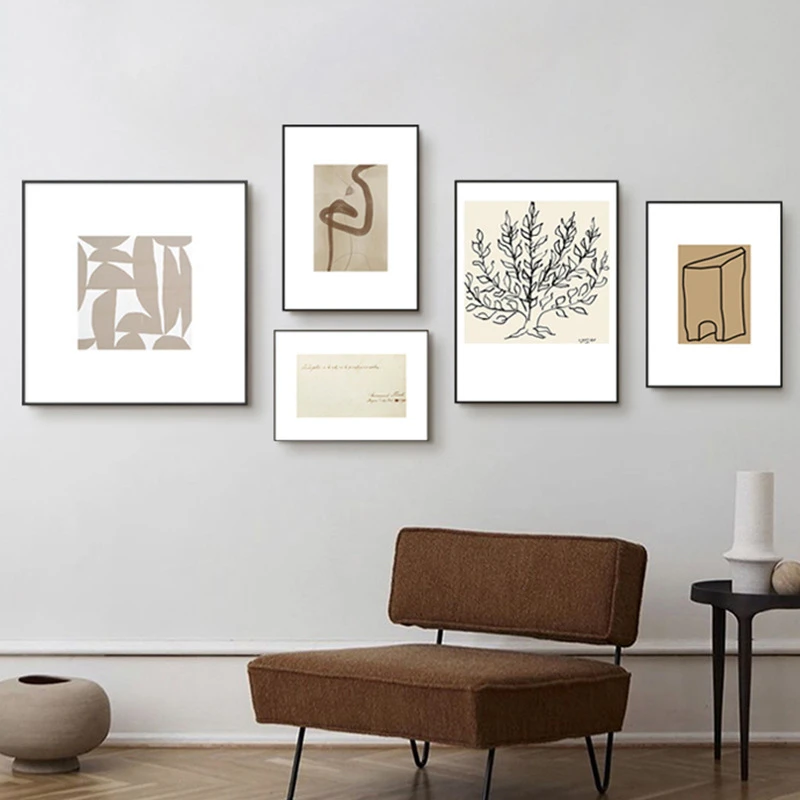 极简客厅沙发背景墙装饰画日式卧室挂画餐厅墙壁墙画多组和画