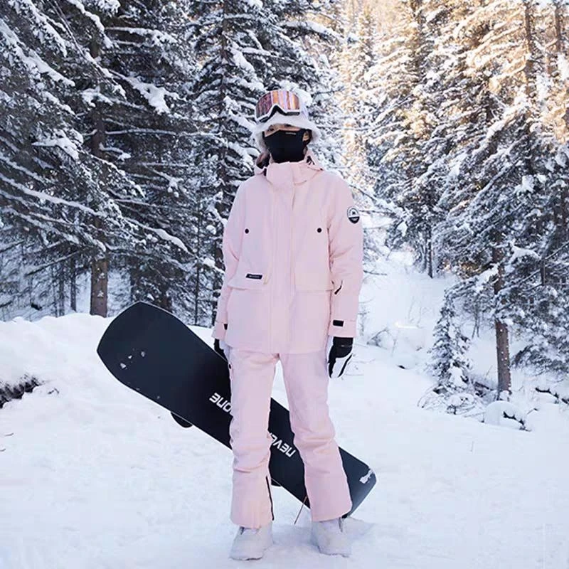 @2022新款滑雪服女套装韩国单板双板防风防水保暖夹棉加厚工装冬