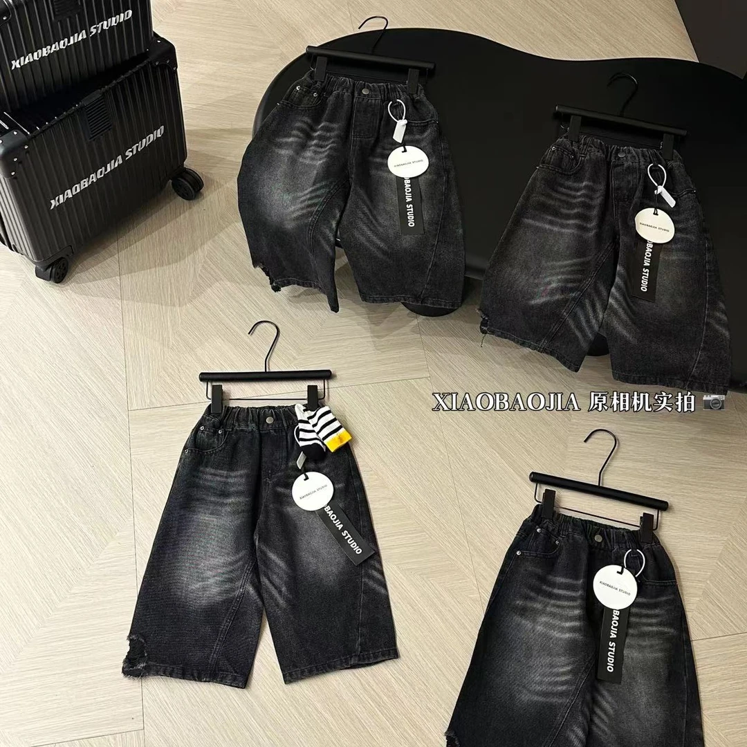 〖闪电纹水洗牛仔裤〗美式高街闪电纹水洗牛仔裤【现货】XBJ42