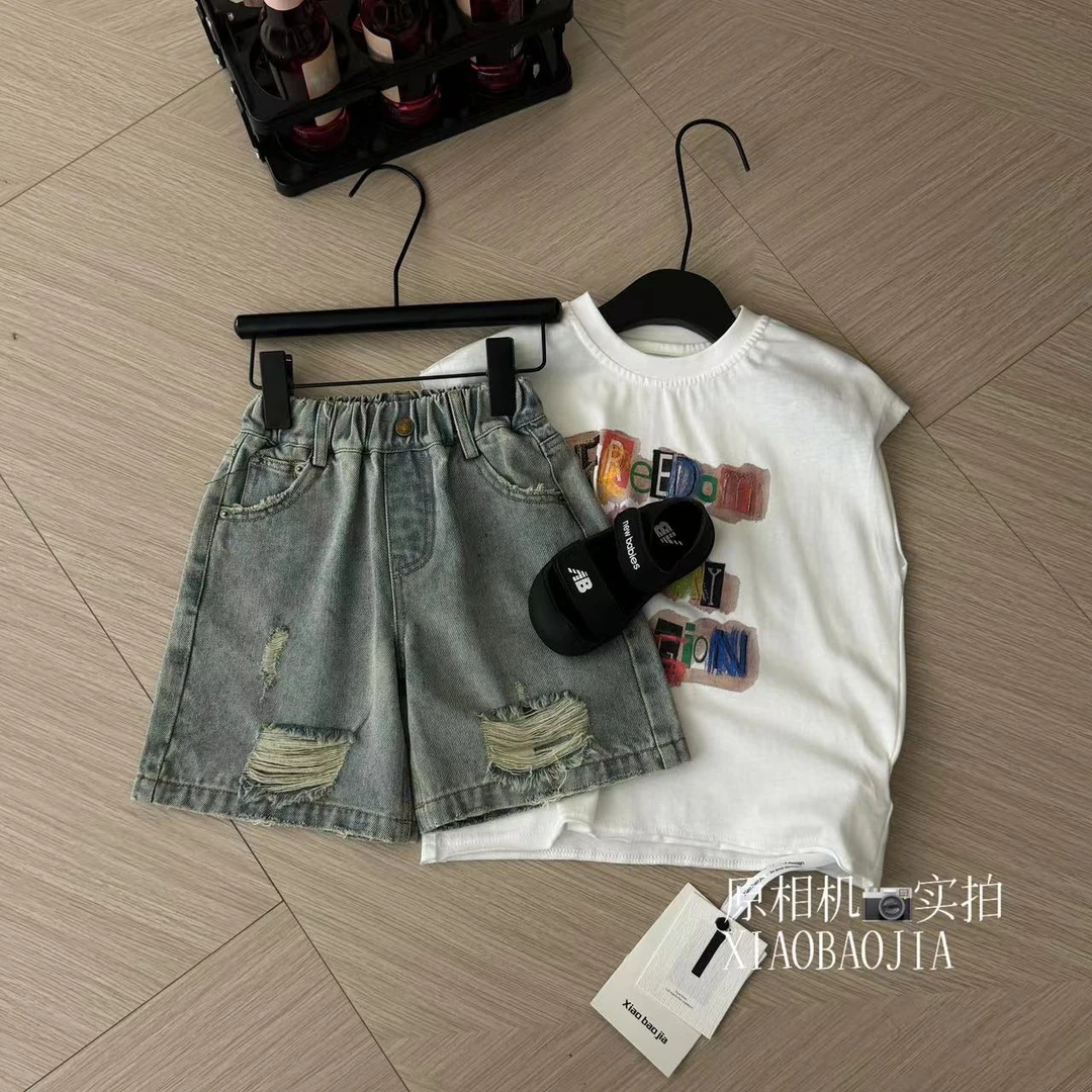 【破洞牛仔裤】工艺磨破牛仔裤 24287(现货)5L