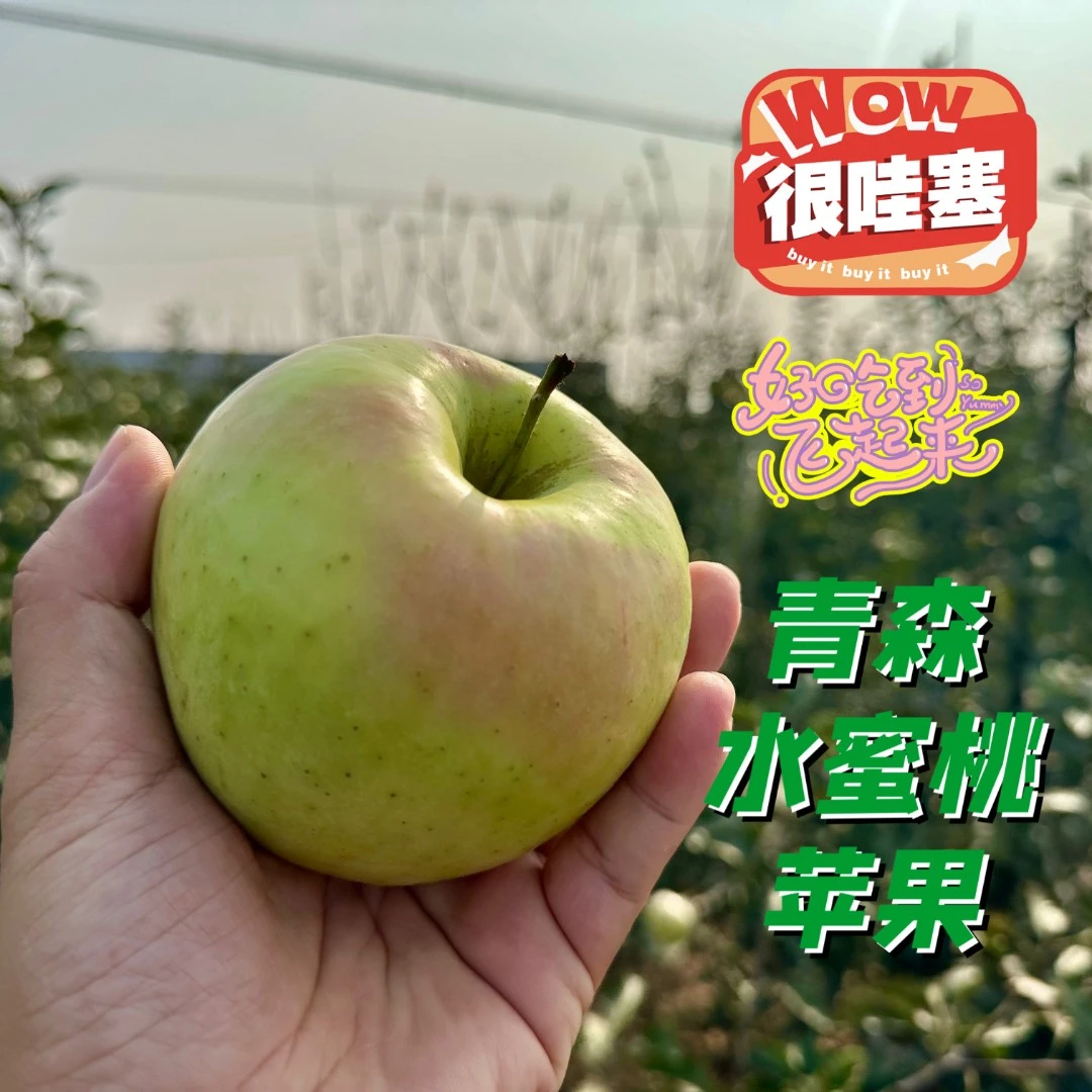 【官方补贴 | 顺丰】青森水蜜桃苹果 粉粉嫩嫩 独特花香 纯甜 酥脆无渣 嘎嘎多汁G山东省