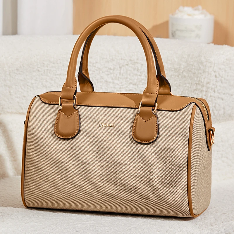 POLO女士手提包大容量休闲百搭轻奢斜挎包通勤小众高级感单肩包