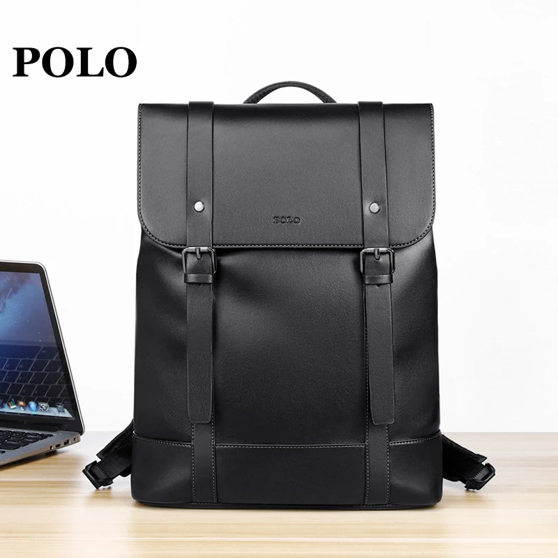 POLO欧美大容量背包时尚百搭男双肩包旅行背包多功能休闲电脑男包