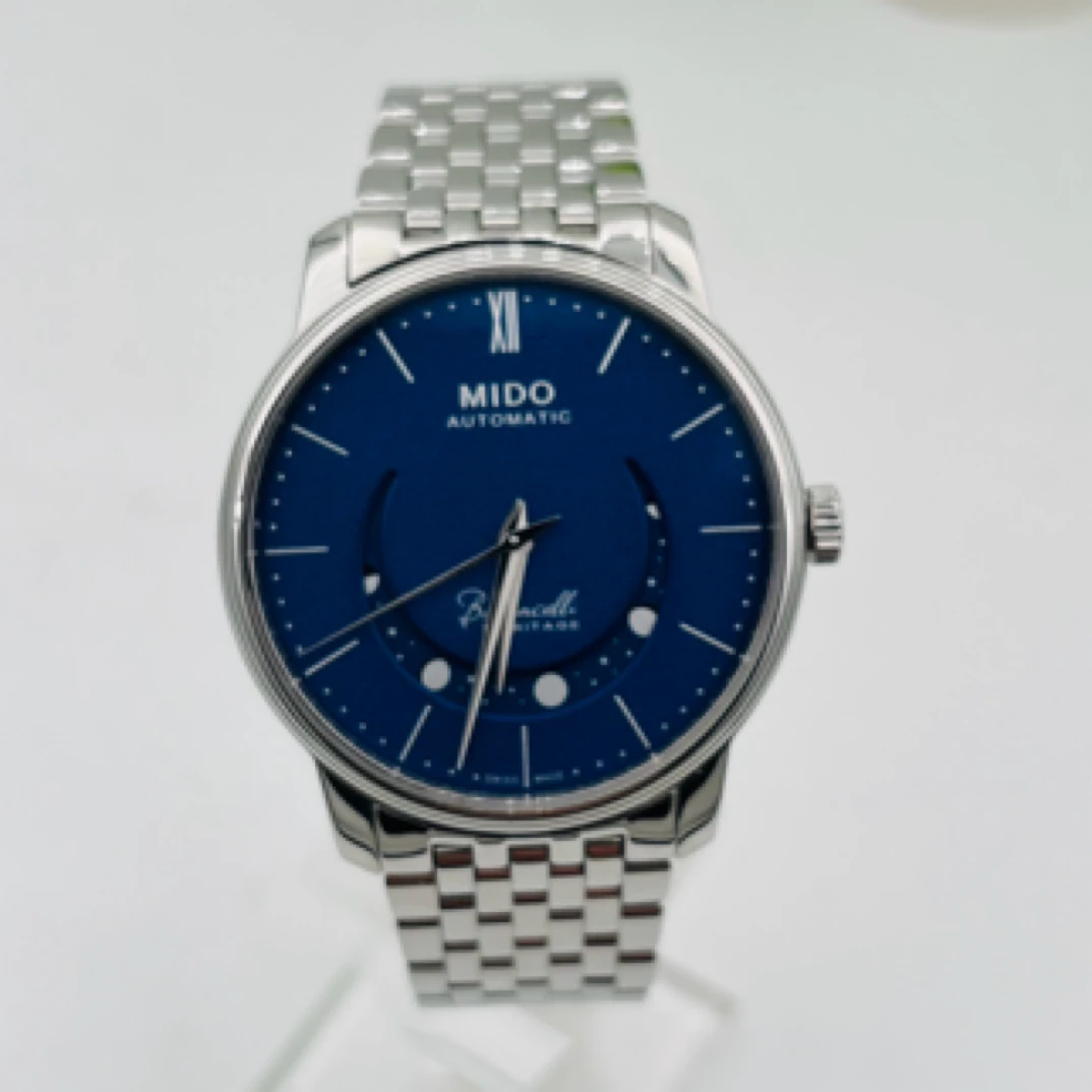 99新 Mido/美度 臻时/贝伦赛丽微笑月相/瑞士机械男士腕表/72芯